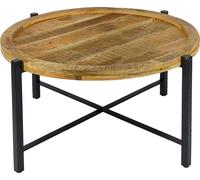 SVJ Table d'appoint Sioux - 75x75x47 cm - Métal - Noir