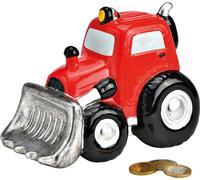 SVJ Tirelire Tractor - 11x17x12 cm - Céramique - Rouge