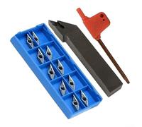 SVJCR1212H11 Porte-outil de tournage 12 x 100 mm avec 10 inserts en carbure VCGT110304-AK H01 pour usinage de semi-finition et de finition en aluminium