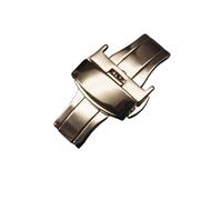 SVKVBNLNGK 12mm 14mm 16mm 18mm 20mm de haute qualité Boucle de papillon de haute qualité Double presse Exquisite Acier inoxydable Ceinture Buckle Accessoires Unisex Fermoir de montre(Rose Gold 12mm)