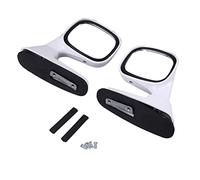 SVKVBNLNGK 2pcs Universal Hood Side Side Agrandir Miroir Black Silver Blanc Auto Extérieur Réflecteur réglable Suv Coiffage de voiture Rétroviseur chauffant(Wit)