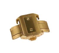 SVKVBNLNGK Accessoire d'acier inoxydable d'acier inoxydable de 18mm 21mm 316L Fermoir papillon compatible for la série Santos Fermoir de montre(Gold color 21mm)