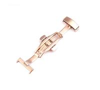 SVKVBNLNGK Bandes de montre en acier inoxydable Boucle compatible for Sangle de montre OMG Fermoir papillon Utilisation sur la bande de montre en caoutchouc en cuir 14mm 16mm 18mm 20mm Noir Fermoir de