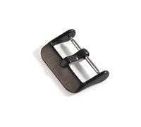 SVKVBNLNGK Black Inox Regarder une boucle à goupille en acier inoxydable de 18mm 20mm En cuir de montre en cuir Bracelet accessoires de fermoir Fermoir de montre(18mm)