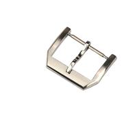 SVKVBNLNGK Boucle en acier inoxydable 1 8mm Boucle de sangle en cuir, Argent Black Rose Gold Montre Accessoire Aide for la marque Fermoir de montre(18MM- Silver)