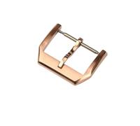 SVKVBNLNGK Boucle en acier inoxydable 1 8mm Boucle de sangle en cuir, Argent Black Rose Gold Montre Accessoire Aide for la marque Fermoir de montre(18MM-Rose gold)