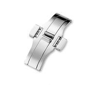 SVKVBNLNGK Boucle en acier inoxydable double poussoir BOUTON BOUTON BOUTON PLUMI-WATCH Fermoir de montre(6x25mm)