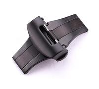 SVKVBNLNGK Boucle papillon double bouton en acier inoxydable mode noir or noir Fermoir de montre(Black 22mm)