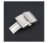 SVKVBNLNGK Bouton double en acier inoxydable for double poussoir pli de montre boucle papillon de déploiement de déploiement fermoir boucle de montre 22mm 20mm 18mm Fermoir de montre(24mm)