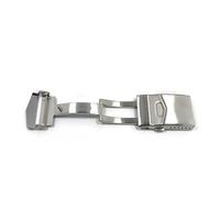 SVKVBNLNGK Bouton for double poussoir en acier inoxydable, boucle, boucle, boucle, boucle de déploiement de papillon, bracelet, bracelet, argentée, argenté, argenté Fermoir de montre(Silver)