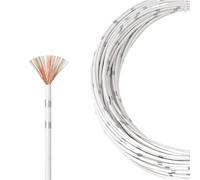 SVKVBNLNGK Câble audio AVSS for haut-parleur de voiture, 10 20 m, fil fin en cuivre pur isolé PVC, carré 0,3 2,5 mm, cordon d'alimentation automobile DIY Fil(White,20M_22AWG SQ0.3MM)