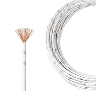 SVKVBNLNGK Câble audio AVSS for haut-parleur de voiture, 5/10 m, fil fin en cuivre pur isolé PVC, carré 0,5 2 mm, cordon d'alimentation automobile Fil(White,5M_20AWG SQ0.5MM)