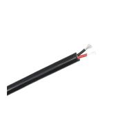 SVKVBNLNGK Câble d'alimentation électrique audio, gaine en silicone noir résistant for la chaleur, 22 for 10 AWG, 2 conducteurs, isolation 3C, 4C, 6C, 1/3 m Fil(2 Cores Black,1 METER_22AWG SQ0.3MM)
