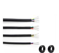 SVKVBNLNGK Câble d'alimentation électrique audio, gaine en silicone noir résistant for la chaleur, 22 for 10 AWG, 2 conducteurs, isolation 3C, 4C, 6C, 1/3 m Fil(4 Cores Black,1 METER_11AWG SQ4.0MM)