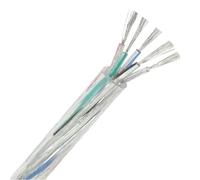SVKVBNLNGK Câble d'alimentation for gaine transparente de 1 300cm, 2, 3, 4 ou 5 conducteurs, 28/26/24/22/20/18/16 AWG, câble en cuivre étamé isolé PVC, fil LED Fil(5 Cores,1 METER_24AWG)