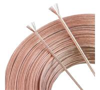 SVKVBNLNGK Câble d'alimentation UL2468 transparent for 2 broches, 10/50 m, 16/18/20/22/24/26/28/30 AWG, isolé en PVC, haut-parleur audio, ligne de fil LED Fil(Gold-Sliver,50 METERS_24AWG (0.2MM2))