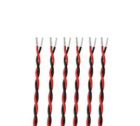 SVKVBNLNGK Câble de signal électronique en cuivre for 2 broches, isolé FEP, 26, 24, 22, 20, 18, 17, 15, 13 AWG, AFS200, paire torsadée Fil(Red Black,10 METERS_15AWG (1.5MM2))