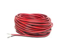 SVKVBNLNGK Câble d'extension flexible rouge et noir en cuivre étamé for 2 broches 30 AWG-16 AWG, 80 °C, 300 V, PVC, for rubans LED Fil(20M_22 AWG)