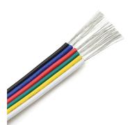 SVKVBNLNGK Câble d'extension LED 2/5/10 m, 2/3/4/5/6 broches, câble électrique for bande lumineuse RGB, RGBW, RGBWW, SMD WS2812B, connecteur JST Fil(6pin,10 METERS_22AWG)
