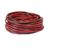 SVKVBNLNGK Câble électrique plat double parallèle UL2468 300cm/5 m/10 m 16 18 AWG en PVC, câble cuivre pur for bande LED, connexion Fil(18AWG 5M)