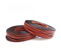 SVKVBNLNGK Câble flexible en caoutchouc de silicone et fil cuivre 1/2/5 m, 30 AWG, 28, 26, 24, 22, 20, 8, connecteur LED for monter soi-même, noir rouge Fil(2 Meters,8AWG)