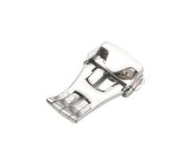 SVKVBNLNGK Clip pliant clip en acier inoxydable boucle pliante boucle de 18mm boucle métal montre boucle compatible for oméga Fermoir de montre(Silver)