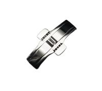 SVKVBNLNGK Fermoir en métal solide en acier inoxydable for boutons double poussoir pli de montre boucle papillon déploiement boucle accessoires Fermoir de montre(4.5x17mm)