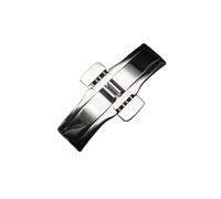 SVKVBNLNGK Fermoir en métal solide en acier inoxydable for boutons double poussoir pli de montre boucle papillon déploiement boucle accessoires Fermoir de montre(4.5x15mm)