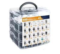 SVKVBNLNGK Kit de 800 Clips de Fixation en Plastique for Voiture, 680 Rivets for Garniture de Porte, Ensemble Mixte de Clips de Fixation for Garde-Boue Boucle en Plastique pour Automobile(800 Pcs)