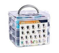 SVKVBNLNGK Kit de 800 Clips de Fixation en Plastique for Voiture, 680 Rivets for Garniture de Porte, Ensemble Mixte de Clips de Fixation for Garde-Boue Boucle en Plastique pour Automobile(680 Pcs)
