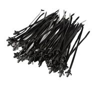 SVKVBNLNGK Lot de 100/200/300 Pinces de Fixation for Faisceau de câbles, Serre-câbles, organisateurs for tuyaux ondulés de Voiture Boucle en Plastique pour Automobile(15cm Black-100 pcs)