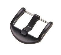 SVKVBNLNGK Mode Black Silver Silver Watch Strap Boucle 18mm 20mm 22mm 304 Acier inoxydable double face compatible for Huawei compatible for Samsung Fermoir de montre(18mm Black)