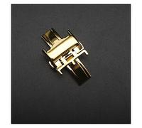 SVKVBNLNGK Mode Fermoir L2 Silver Gold Rose Gold 12mm 14mm 16mm 18mm 18mm 20mm Sangle Boucle Boucle en acier inoxydable Boucle Compatible for Longines Fermoir de montre(Gold 18mm)