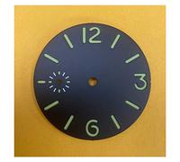 SVKVBNLNGK Tableau de montre 36mm Dial Vert Luminous Watch Face Pièces Insertion Compatible avec ETA6497 / Mouette St36 Mouvement Accessoires Pièces de réparation Cadran de montre(Verde)