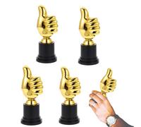 SVOCK 4 Pièces Trophees et Coupes, Trophée Bravo, Mini-Trophée Récompense Enfant, Trophées en Plastique Support Medaille, Trophée Personnalisé pour Diverses Compétitions Sportives, Récompenses, Fêtes