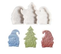 SVOCK Moule Bougie Noël Silicone Gnome 3D, Plâtre Père Noël