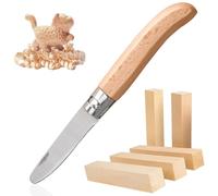 svpfuo 6 pièces de Couteaux à Découper pour Enfants, Ensemble de Sculpture pour Enfants, Couteaux à Découper pour Enfants Avec Cinq bois Sculptés, Adaptés aux Cours de Sculpture pour Débutants