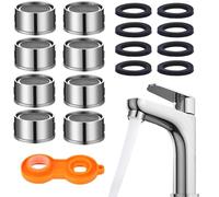 svpfuo 8 Pièces Mousseur Robinet, Embout Robinet Cuisine, Embout Robinet, 1 Pièce Poignée D'aérateur En Cuivre Et Abs, Raccords De Filtre De Robinet Pour éviers Chauds Et Froids Et éviers à Légumes