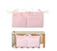 svpfuo Range Doudou, Sac Rangement Jouet, Sac Bebe, Sac Rangement Double Pour Lit D'enfant, Sac Rangement Double En Coton Pour Lit D'enfant, Sac Rangement Suspendu Pour Lit D'enfant (B)