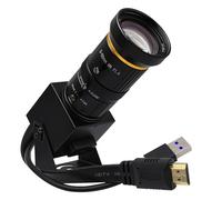 SVPRO Caméra HDMI USB 4K 60fps USB3.0 Webcam avec Objectif téléobjectif 5-50mm, caméra de Microscope Industriel à Zoom Optique 10X Webcam de Streaming H.264 pour Ordinateur, Moniteur, TV, projecteur