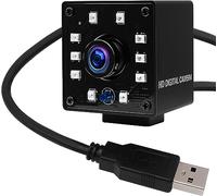 Svpro Caméra USB de vision nocturne 1080p CMOS OV2710 IR LED infrarouge webcam HD caméra de surveillance avec objectif fisheye de 1,56 mm pour Android Windows Linux Mac OpenCV