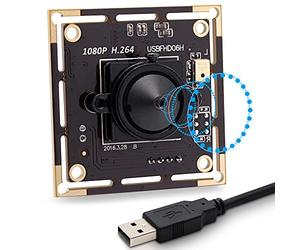 Svpro Module Caméra USB Full HD 1080P avec Micro et Objectif à Sténopé de 3,7 mm, Capteur IMX322, Webcam à Faible Éclairage de 0,01 Lux, H.264 UVC pour Ordinateur