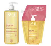 SVR Lot TOPIALYSE Huile Lavante 1L + Eco-Recharge 1L Peaux Atopiques et Sensibles