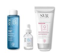 SVR - Pack Soins Visage Peaux Sensibles - Baume Démaquillant Sensifine + Essence Hydra B3 + Ampoule Hydra B3 - Nettoyage Doux, Hydratation Intense & Réparation Barrière Cutanée
