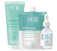 SVR Routine Hydratante, Gel Moussant Physiopure, Ampoule B3, Crème Hydraliane
