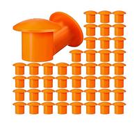 SVRITE 100 PièCes Champignon Rebar Cap Bouchons de SéCurité en Plastique Champignon Pour Barres D'Armature 3 à 7, Couleur Orange, 2,36 X 2,17 X 1,5 Pouces