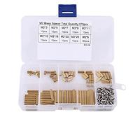 SVRITE 270 Pi¨¨Ces S¨¦Ries M2 X Hex Laiton Entretoise avec Assortiment de Vis en M¨¦Tal avec Bo?Te en Plastique