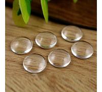 SVRITE 50 pcs/lot 12mm Ronde Plat Dos Verre Clair Cabochon Haute Qualite