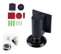SvRite Butée de porte magnétique, butée de porte robuste avec kit d'installation, design sans perçage, support invisible au sol, disponible en noir et blanc (noir)