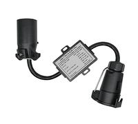 SVRITE Connecteur D'éClairage de Remorque USA vers EU Adaptateur de Prise 7 Voies Connecteur de Remorque Connecteur de Remorque Adaptateur de Prise de Remorquage pour Barre D'Attelage